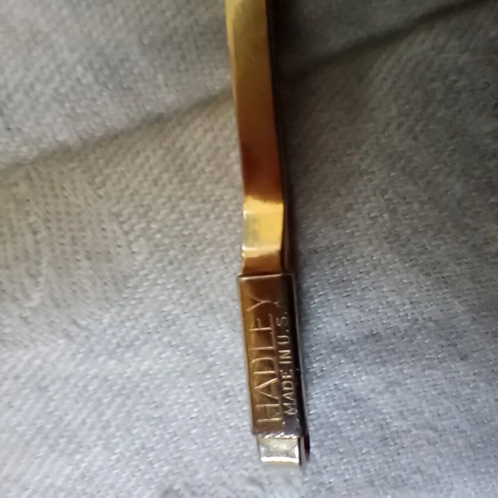 Vintage Hadley Money Clip or Tie Bar Yellow Gold Tone Made USA Golf Club